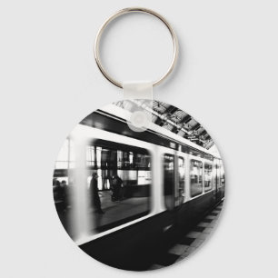 S-Bahn Berlin Schwarz Weiß Fotografie Key Ring
