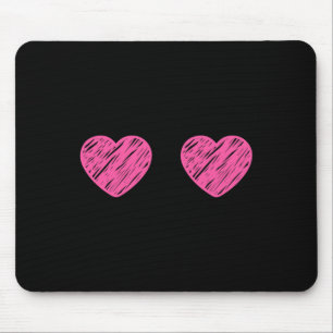 S Breasties Heart Bra Breast Cancer Awareness Worl Mouse Pad