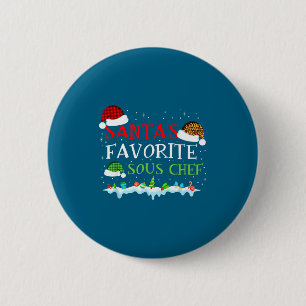s Chef Santa Sous Fun Favorite Tee 6 Cm Round Badge