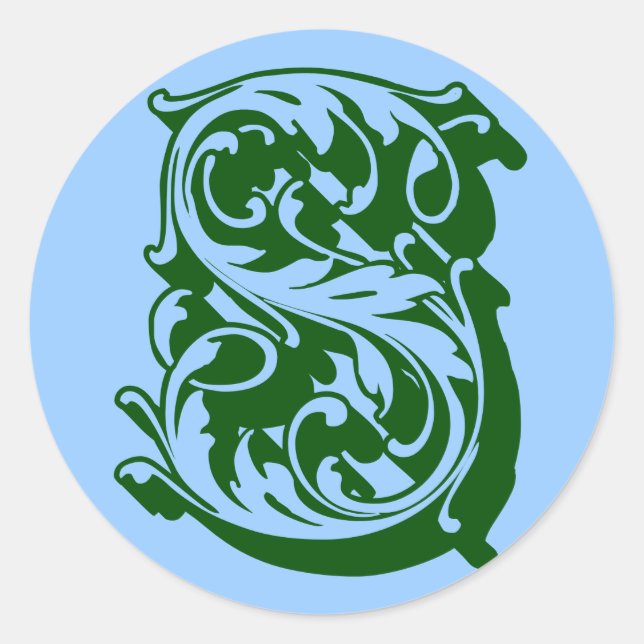 S CLASSIC ROUND STICKER (Front)