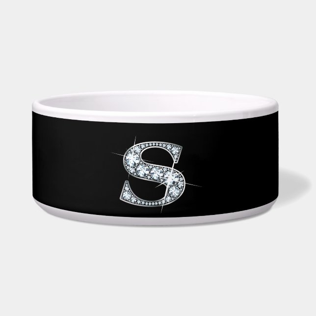 S "Diamond Bling" Pet Bowl (Front)