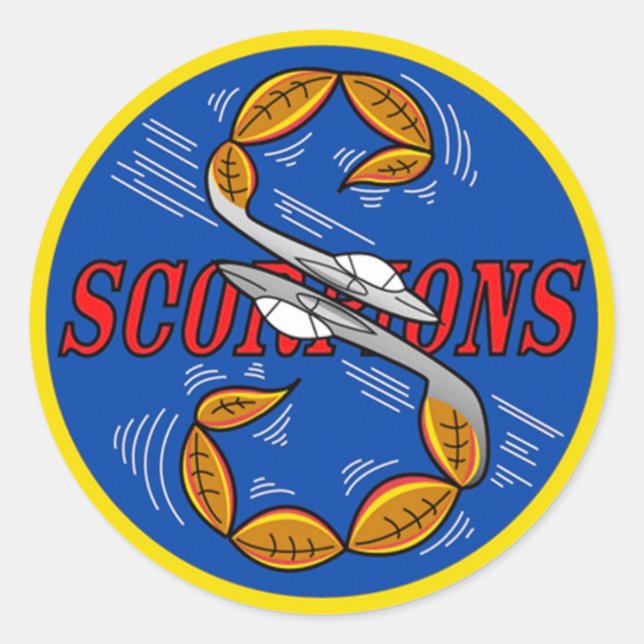 S Flight Scorpions Classic Round Sticker (Front)