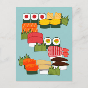 S for Sushi Postcard