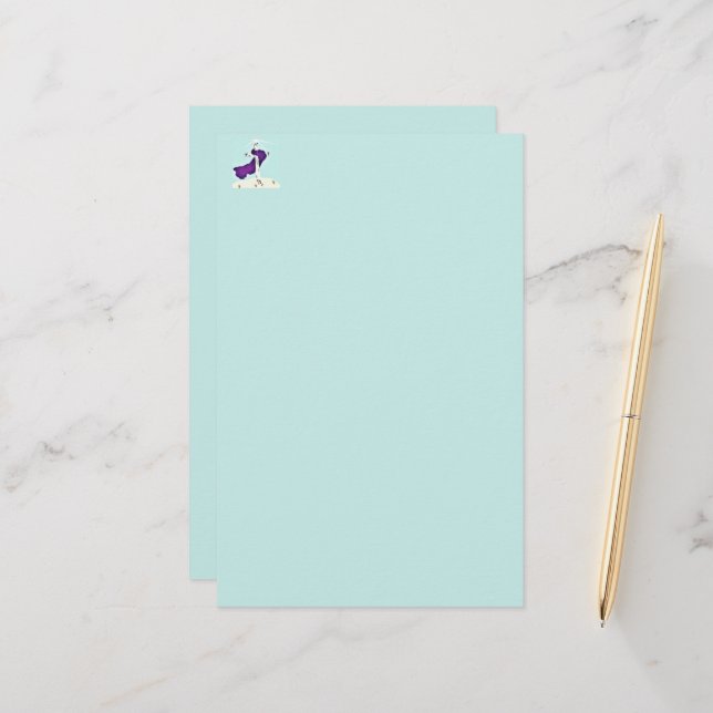 S.G. Draped Cross  Stationery (Front/Back In Situ)