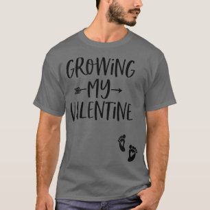 s Growing My Valentine Shirt Cute Pregnancy Announ