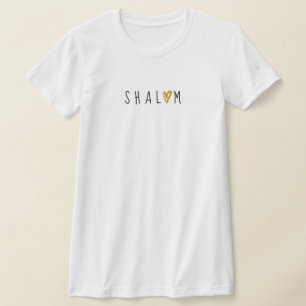 S H A L O M with a Gold Heart T-Shirt