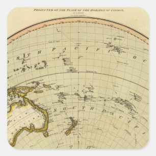 S Hemisphere, plane of London Square Sticker