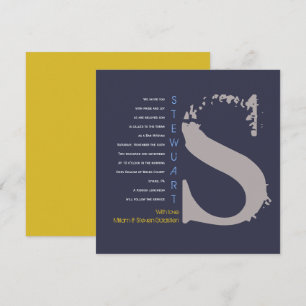 S Initial Collection Bat Bar Mitzvah Invitation