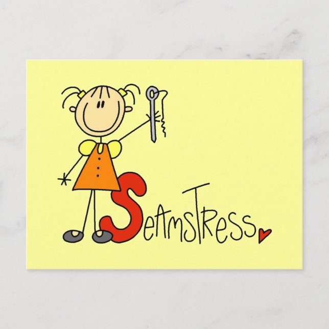 S is for Seamstress Postcard (Front)