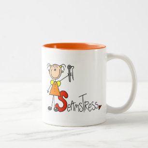 S is for Seamstress Two-Tone Coffee Mug