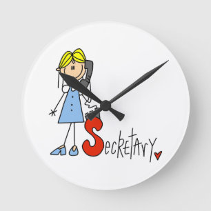 S is for Secretary Round Clock