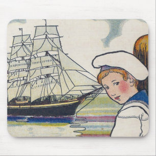 S is for ship mouse pad