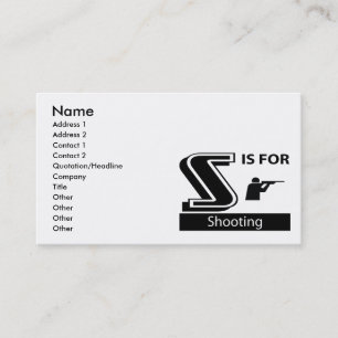 S Is For Shooting Business Card