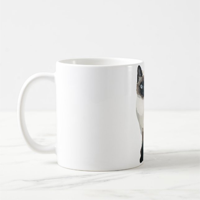 S is for Siamese Cat Coffee Mug (Left)