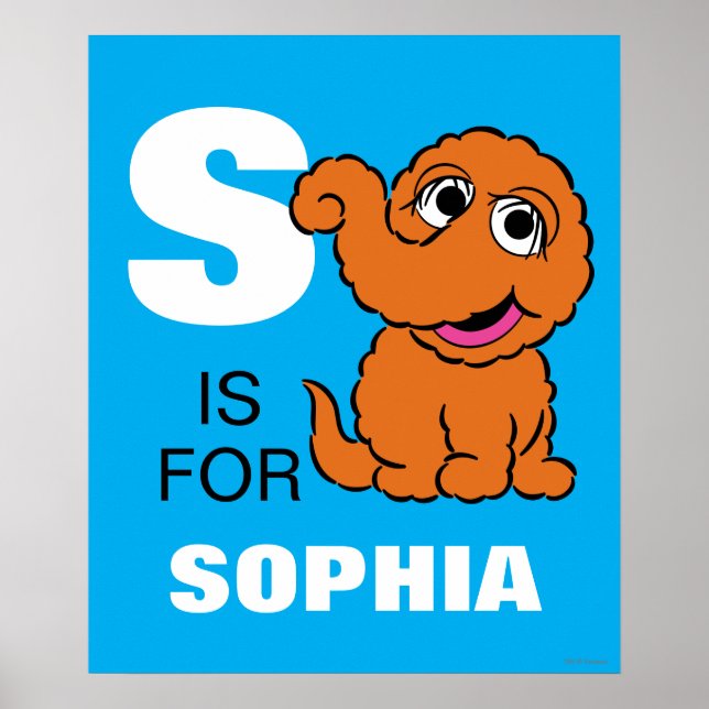 S is for Snuffleupagus | Add Your Name Poster (Front)