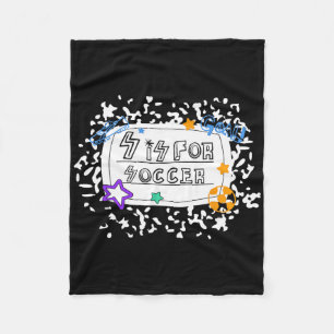 S Is For Soccer Composition Notebook Game Day Teac Fleece Blanket