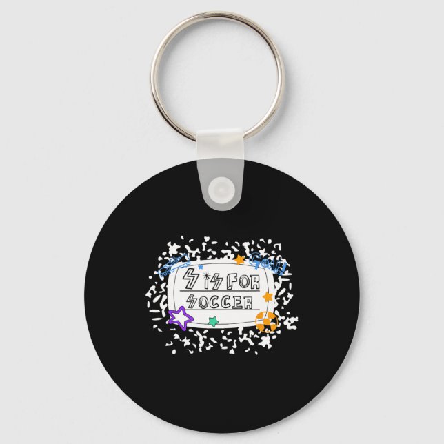 S Is For Soccer Composition Notebook Game Day Teac Key Ring (Front)