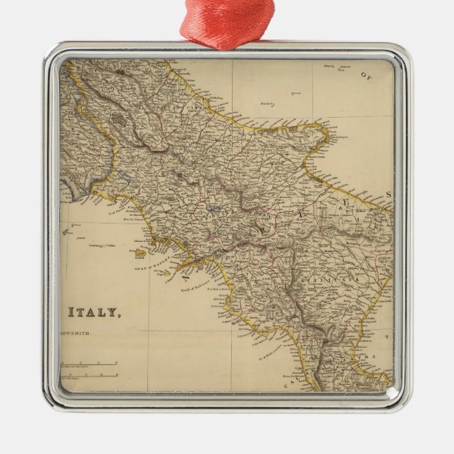 S Italy Metal Tree Decoration (Front)