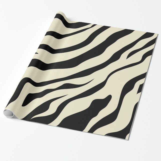 S.K. Zebra Fever Wrapping Paper (Unrolled)