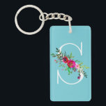 S Letter Initial Monogram Floral Custom Colour<br><div class="desc">Customise with any text if desired.</div>