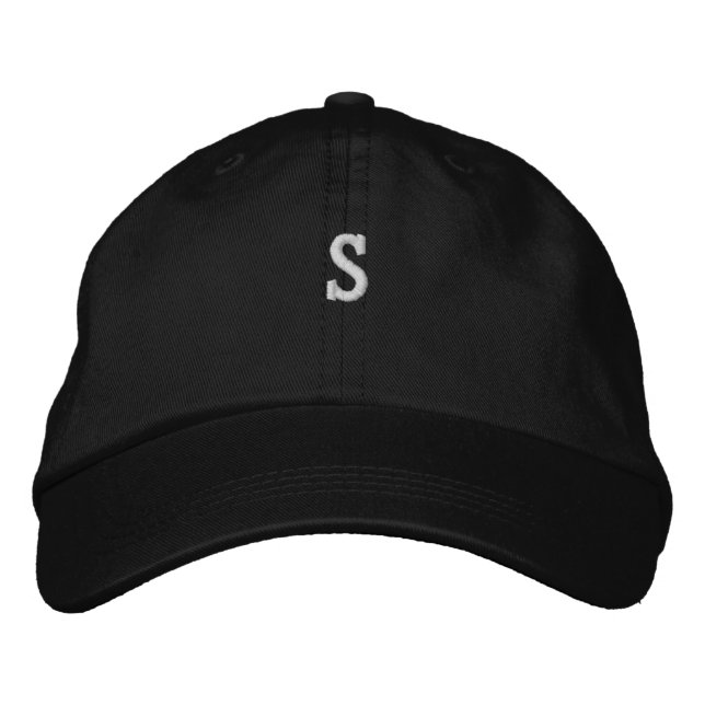 S Letter Monogram Logo Embroidered Hat (Front)