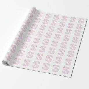 S - Low Poly Triangles - Neutral Pink Purple Grey Wrapping Paper