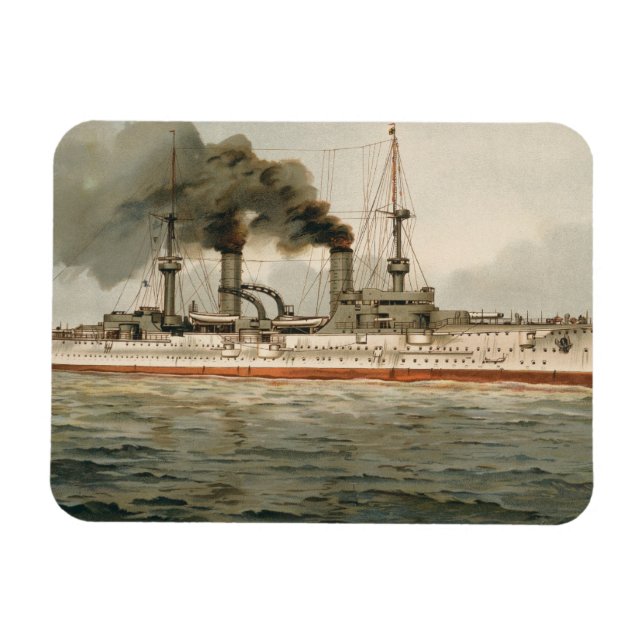 S.M. Grosse Kreuzer 'Furst Bismarck' (H.M. Great C Magnet (Horizontal)