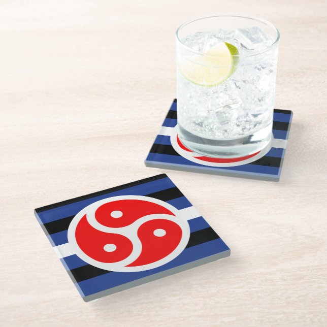 S / M Pride Glass Coaster (Angled)