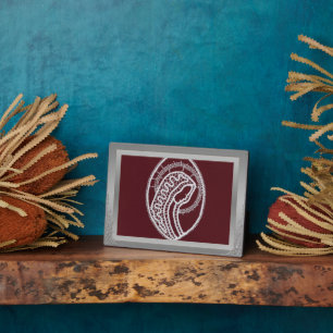 S. Mary Elegant silver border frame custom photo 