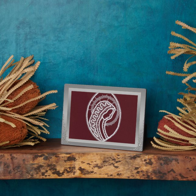 S. Mary Elegant silver border frame custom photo  (Side)