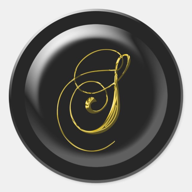S Monogram For Weddings Classic Round Sticker (Front)