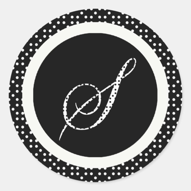 S Monogram Letter Envelope Seal (Front)