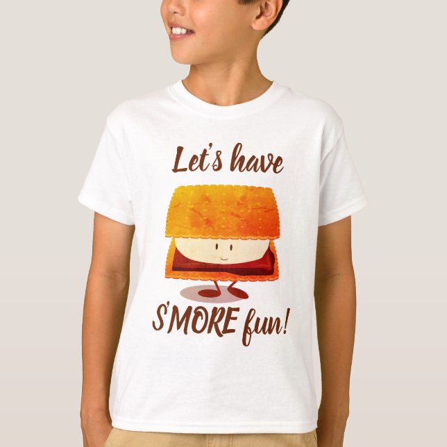 S’more fun cartoon character kid’s t-shirt (Front)
