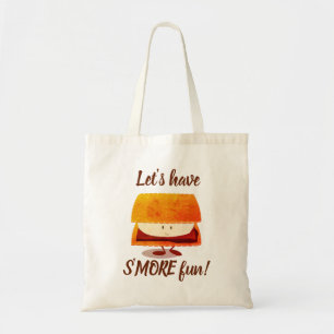 S’more fun cartoon character tote bag