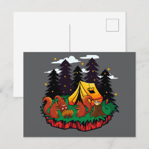 S’more Fun With This Camping Squirrel Postcard