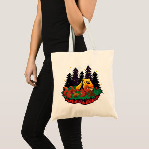S’more Fun With This Camping Squirrel Tote Bag