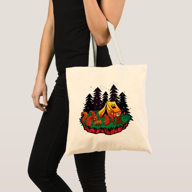 S’more Fun With This Camping Squirrel Tote Bag (Front (Product))