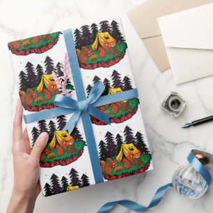 S’more Fun With This Camping Squirrel Wrapping Paper