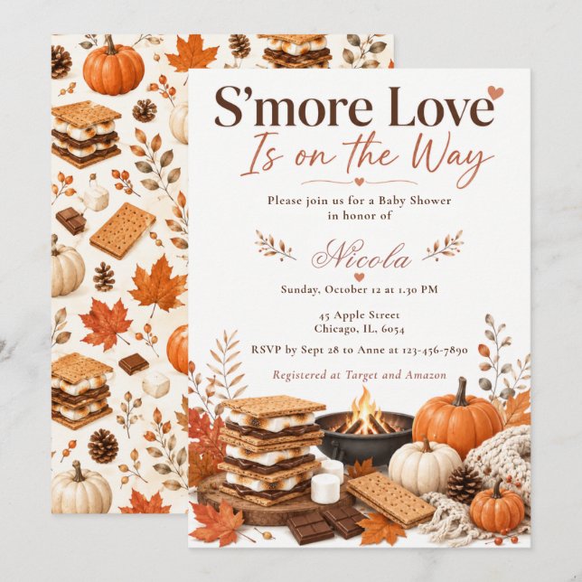 S’more Love Baby Shower Invitation (Front/Back)