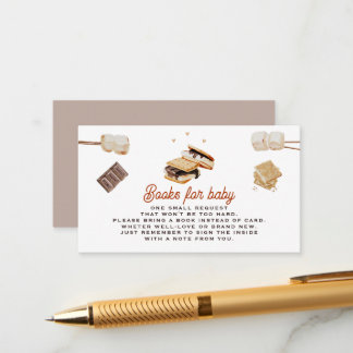 S’more Love Books for Baby Shower Enclosure Card