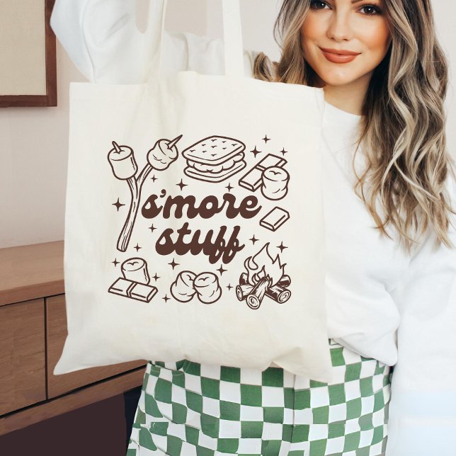 S’more Stuff Tote Bag, Fun Camping Canvas Tote Bag (Creator Uploaded)