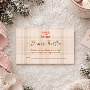 S’more to Love Cosy Rustic Diaper Raffle Card