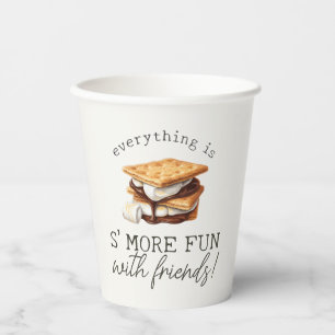 S’mores Fall Birthday Bonfire Outdoor Paper Cups