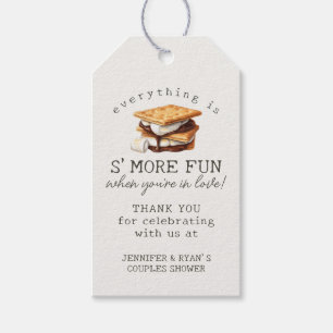 S’mores Fall Bonfire Outdoor Couples Shower Favour Gift Tags
