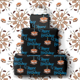 S’mores Happy Birthday Wrapping Paper
