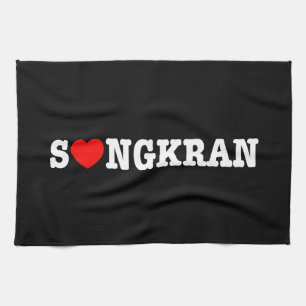 S❤NGKRAN ~ Heart (Love) Songkran Tea Towel