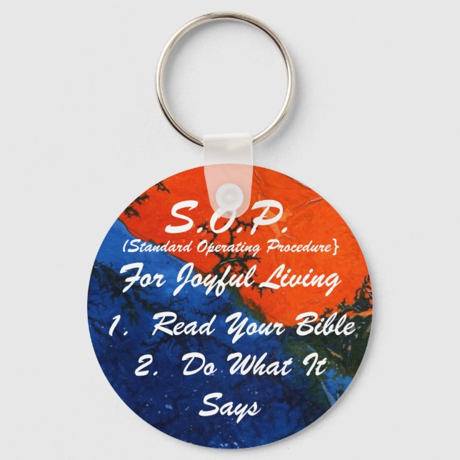 S.O.P. for Joyful Living Keychain (Front)