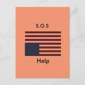 S.O.S Help Postcard