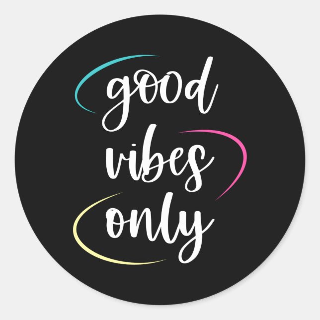 S Only Motivational Aesthetic Classic Round Sticker (Front)