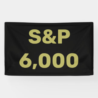 S&P 6,000 Level Stock Market Index Celebration Banner